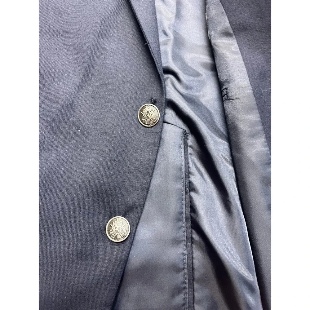 Michael Kors Mens Navy‎ Blue Wool Blend 2 Button Blazer Sport Coat 50R